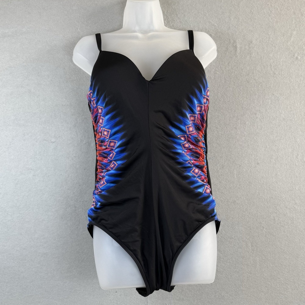 Miraclesuit‎ Swimsuit Women Size 16 Temptation One-Piece Ruched Slimming